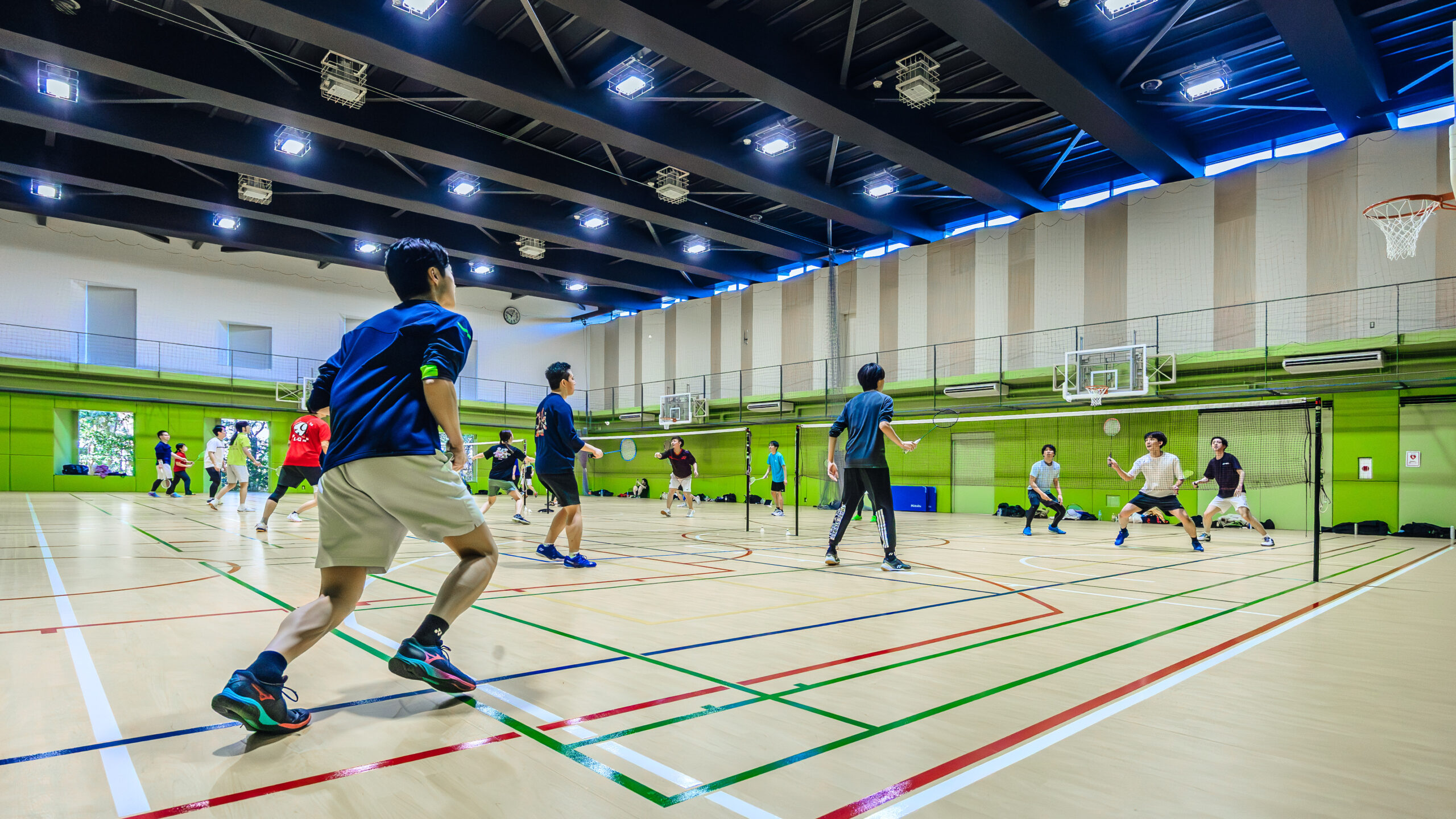 実際にトリプルスを『Courtone』で実施した際の写真。男子トリプルス。