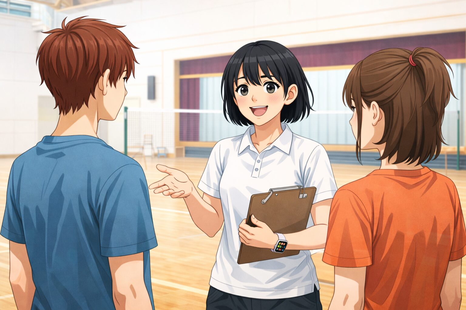 新人さんを案内する結